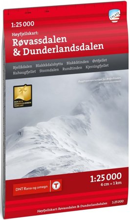 Calazo Høyfjellskart Røvassdalen & Dunderlandsdalen 1:25.000 - Calazo