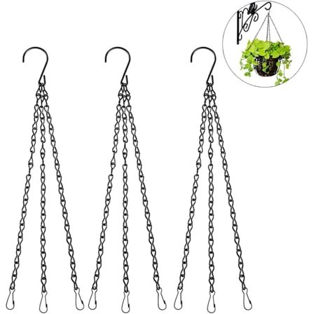 Hængekurvskæde, 3-pak planteophæng {HH}