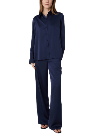 Marville Road The Ingrid Satin Trousers Byxor Dam Blå 44