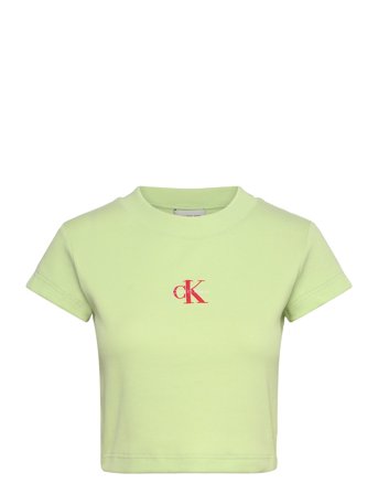 Monologo Baby Rib Tee Green Calvin Klein Jeans