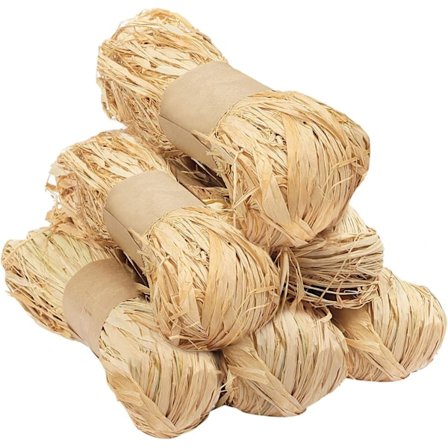 6 stk 50g Naturlig Raffia Bånd for Gaveinnpakning Blomsterhandler Bou