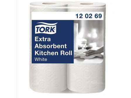 TORK Hushållspapper Premium Extra Absorberande 2-lagers vit 2/fp - Lyreco - Städ och hygien - Toalettpapper och torkpapper - Hushållspapper