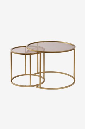 Homitis - Soffbord Set Aurum Double Small - Guld - Soffbord - Från Homeroom