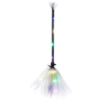 Harmaa Halloween LED-luuta Noidan luuta Kotiloma Juhlat Harmaa