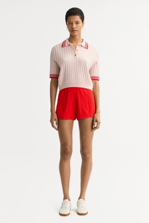 Soft Goat - Striped pique - M - Powder