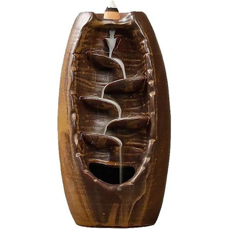 Tilbageflow Røgelseholder, Vandfald Røgelsebrænder, Keramik Vandfald Røgelseholder, Aromaterapi