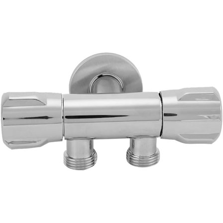 Dubbel vinkel vattenventilfäste multifunktionell toalett dubbel en