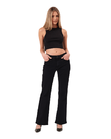 Abrand 95 Mid Boot Nellie Black Jeans Dam Svart w25