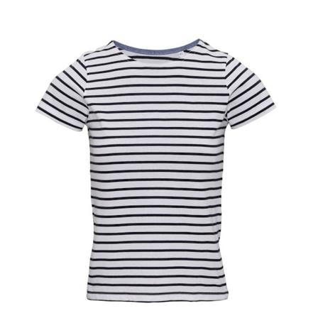 Asquith & Fox Dam/Damer Mariniere Coastal Kortärmad T-shirt White/Navy M