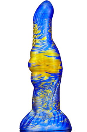 Metallic Fantasy Dildo Skurix Blue/Gold 22 cm