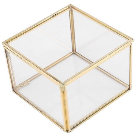 Neliönmuotoinen lasinen geometrinen puutarhakorurasia peilillä, ikuinen kukka koriste