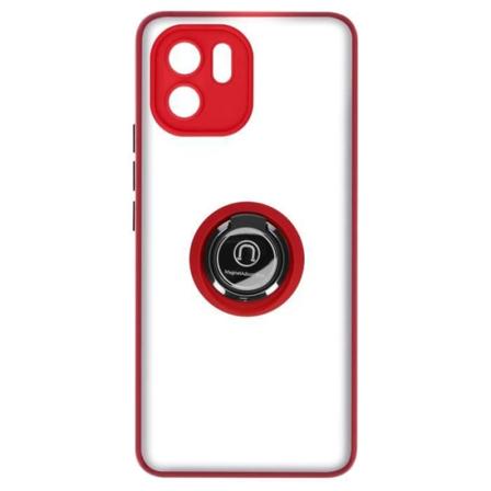 Etui til Xiaomi Redmi A2 Bi-materiale Metal Ring Video Support Rød Röd