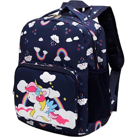 Børn Småbørn Førskole Rejserygsæk Sød Tegneserie Skoletaske Rygsæk Bogtaske Blå Enhjørning