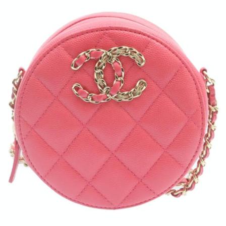 Chanel Vintage Pre-owned Leather Crossbody Tas , Roze , Dames , Maat: ONE Size Vintage Tassen