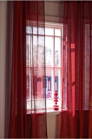 Jotex - Gardin 2 Lengder mørkerød - MELISSA - Kjøp Multifunksjonsgardiner hos Jotex