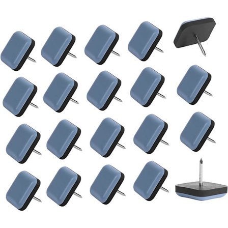 25 Stycken Teflon Möbelglid 25mm Självhäftande Glidare med Spikar, Självhäftande Möbelglid för Stolar och Fåtöljer