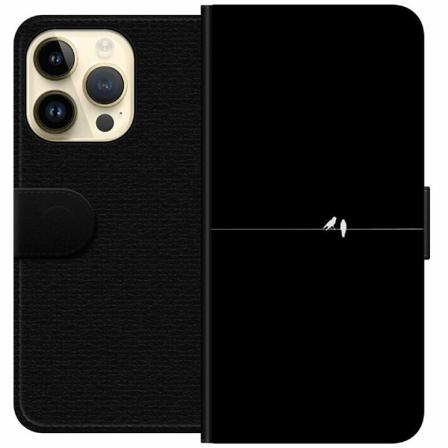 Apple Iphone 14 Pro Plånboksfodral Minimalist Birds Black