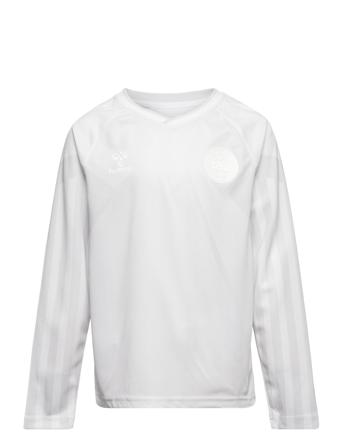 Dbu 22 Landsholdstrøje Børn L/S Away T-shirts Football Shirts Hvit Hummel*Betinget Tilbud