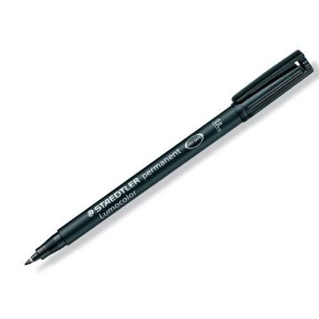 Staedtler Lumocolor OHP Pen Permanent Fine 0.6mm Line Black (Pack 10) 318-9