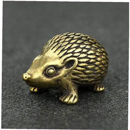 Metalli siili koriste Messinki siili hahmo Mini patsas Eläin figuuri Vintage keräilylelu koristeluun