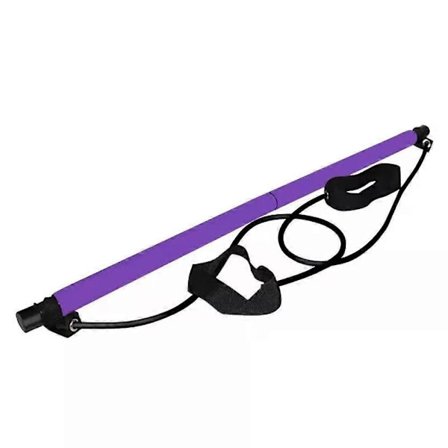 Bærbar Pilates Treningsstang, Pilates Bar Kit med Motstandsbånd Treningsstang