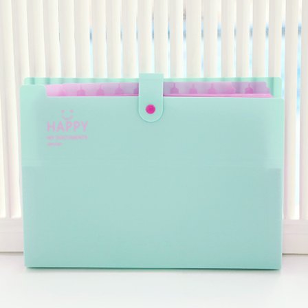 Ljusgrön DokumentSorterare Utbyggbar Dokumentmapp A4