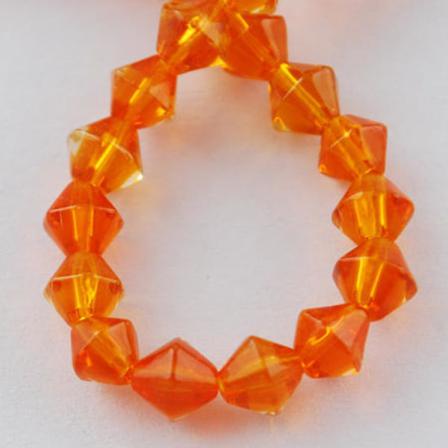1 Sträng, Ca 70 Stycken Glaspärlor Bicone Orange 5x4mm