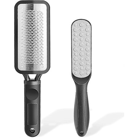 Fotfil for død, hard hud, profesjonell hælskrape for føtter, gjenbrukbar kolossal fotrasp i rustfritt stål.