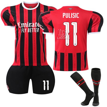 Xbi- 2425 AC Milan Champions League Edition Fotballtrøye 11 PULISIC