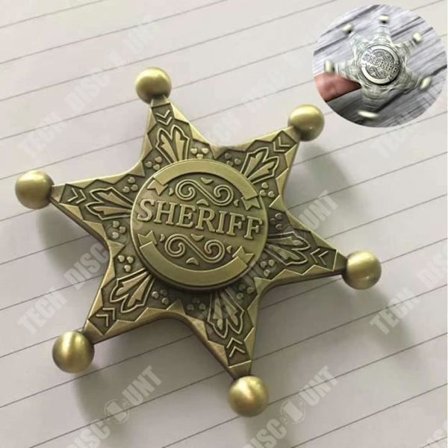 TD Hand Spinner Metal Star Sheriff Gold - Spinning Game
