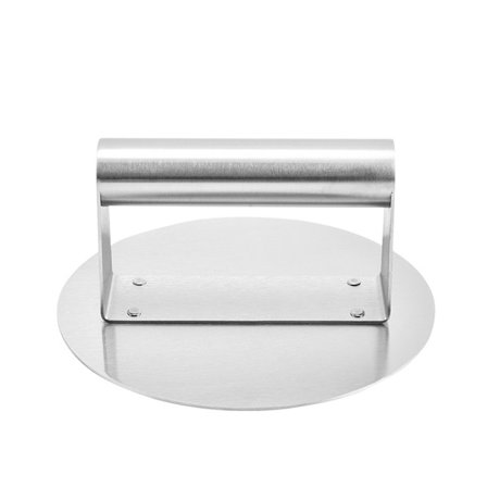 Burgerpresse i rustfrit stål, rund burger-smasher, professionelt tilbehørssæt til stegeplade, perfekt grillpresse