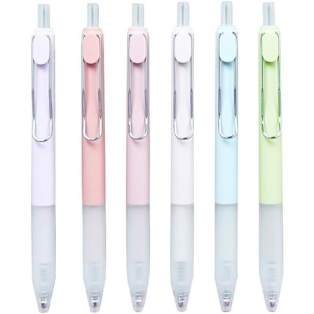 Enkel Farvet Udskiftelig 0,5 mm Trykpen, Hurtigtørrende Sort Blæk, Skrivepen til Hjem Kontor Kunst og Skole