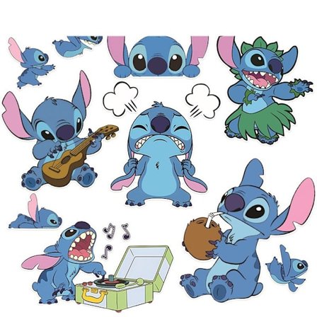 Stitch veggklistremerke soverom stue barnehage festdekorasjon anime tegneserie bakgrunns klistremerke veggdekorasjon soverom veggdekorasjon gave