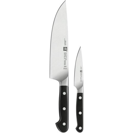 Zwilling Pro Knivsett 2 deler, Skrellekniv+Kokkekniv' - 'Rustfritt stål