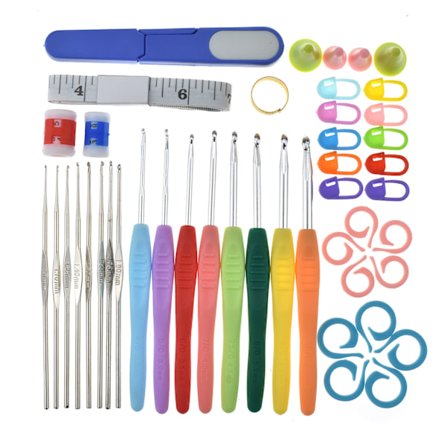 Ergonomisk hæklenålssæt (61 dele)
