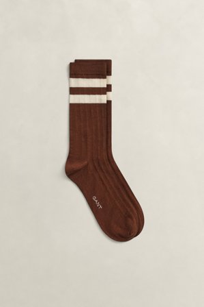 GANT Herren Gestreifte Sportsocken (43-45) Braun