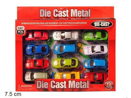 Bilar i metall 12/fp - Lyreco - Skola och förskola - Lekmaterial - Leksaksbilar