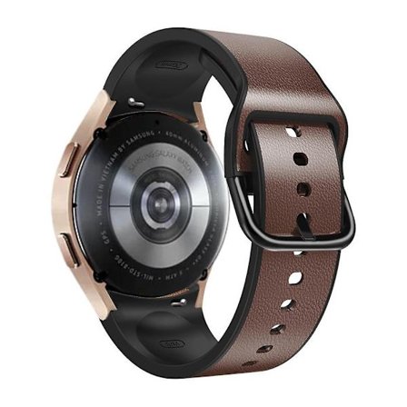 20mm Läderklädd Rem För Galaxy Watch4/5/6 40mm 44mm/Watch6 Classic 43mm 47mm/Watch 5 Pro 45mm