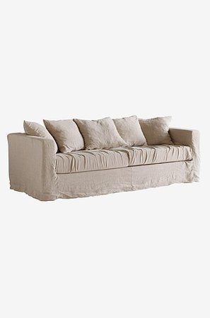 Jotex - Sofaüberzug Für 3-sitzersofa Leinenbeige - MARSEILLE - Kaufe 3-Sitzer-Sofas bei Jotex