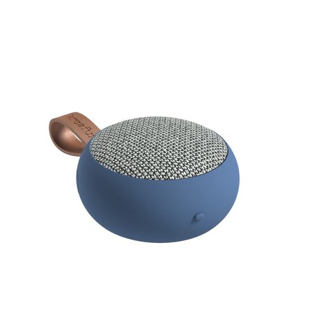 Kreafunk - aGO 2 Stoff Bluetooth-Lautsprecher, River Blue, Verbesserter Sound, IPX5, Recyceltes Textil