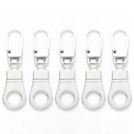 5/25 stk Metall Glidelåstrekkere Avtakbar Skyver Trekk Tab Erstatning for Glidelås Skyvere Hode Reparasjons DIY Kits for Syvesker