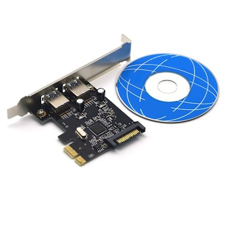 2-portars typ-C PCI-E USB3.0 Gen 1 5Gbps Expansion Card Connector Adapter