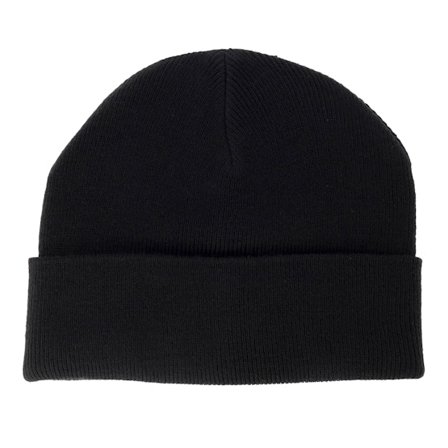 Equip - Zwart shortbeanie Beanie - Blank Black Short Beanie @ Hatstore