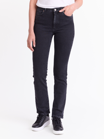 MATCH - Sophia straight jeans - Va Vite - Str. M - Dame - Bukser & Jeans - Svart - 64% Økologisk bomull,17% Modal, 17% Resirkulert polyester og 2% 