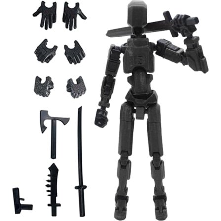 Titan 13 3D-printet Robot Action Figur