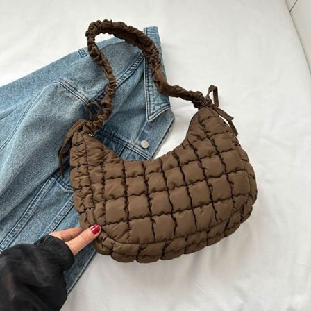 Skuldertaske Puffy Håndtaske BRUN