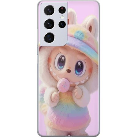 Kompatibelt Mobildeksel til Samsung Samsung Galaxy S21 Ultra 5G Monster kanindukke vinylfigur morsomme uttrykk
