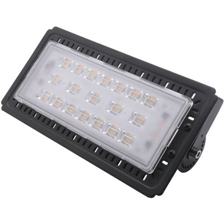 Intelligent Ic Led Flomlys 4800 Lms Vanntett Utendørs Hage Spotlight Ac 220V 50W, Svart + Varm Hvit Lys