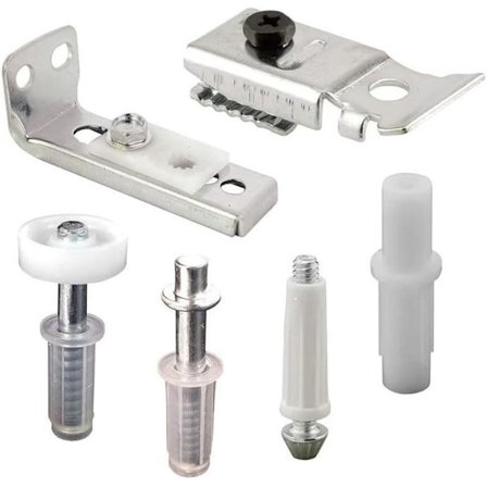 6 st bi-fold dörr hårdvara reparationsersättningsdel med 3/8" pivoter, för dragspelsdörr