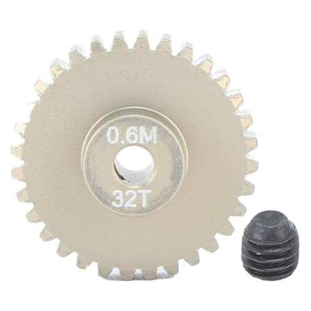 0,6M Pinion Kugghjul Set Aluminiumlegering 3,175 mm Hål Pinion Shaft Motor Gears för SCX10 TRX4 1/8 1/10 Crawler 32T